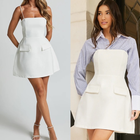 Showpo. Dresses & Skirts - SHOWPO. KATIA Strappy Corset A Line Dress in White size US 6